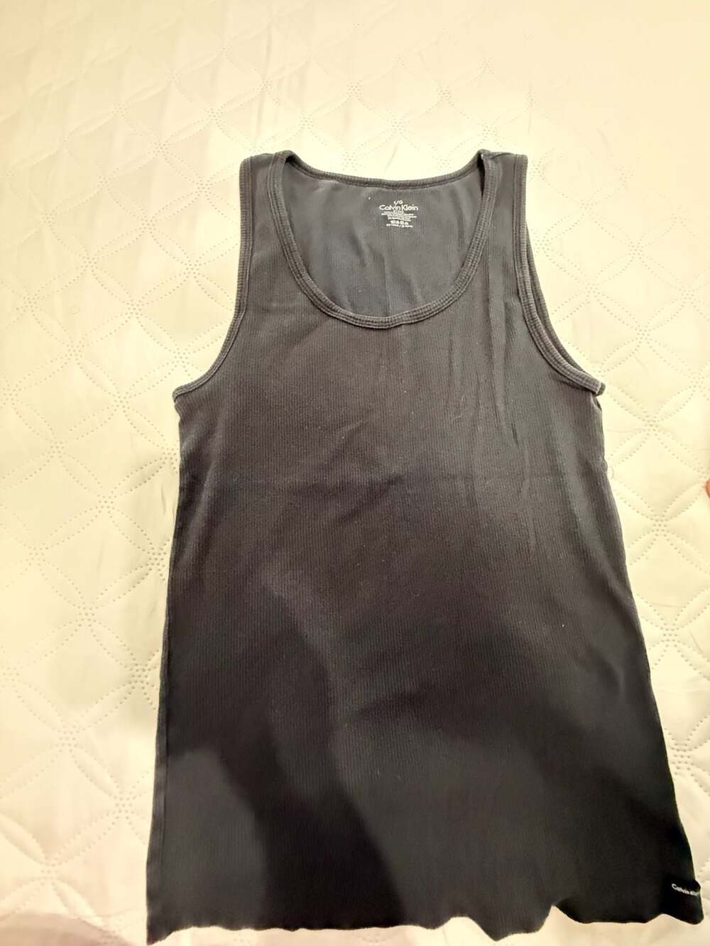 Calvin Klein Ribbed Stretch Cotton Tank Top